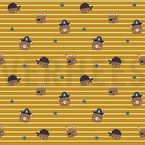 POPELINE DE COTON PIRATES OCRE (thumbnail)