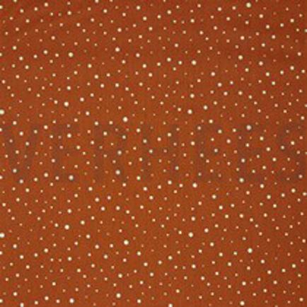 KATOENEN POPLIN GLITTER STIPPEN ROEST (thumbnail)