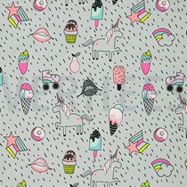 JERSEY NEON EINHORN PARTY HELLGRAU (thumbnail)