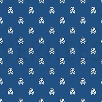 POPELINE DE COTON PIRATES BLEU (thumbnail)