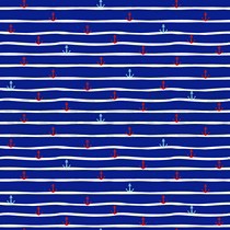 JERSEY GOTS MARITIME STREIFEN KOBALTBLAU (thumbnail)