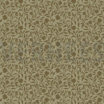 BAUMWOLLE SATIN STRETCH BLUMEN UND BLÄTTER MOOSGRÜN (thumbnail)