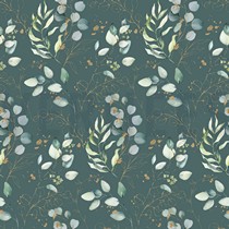 POPELINE DE COTON DIGITAL FEUILLES D’EUCALYPTUS VERT ANCIEN (thumbnail)