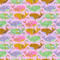 BAUMWOLLE POPELINE GOTS WUNDERSCHÖNER WAL HELLROSA (thumbnail)