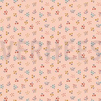 BAUMWOLLE POPELINE GOTS KLEINE BLUMEN HELL LACHS (thumbnail)