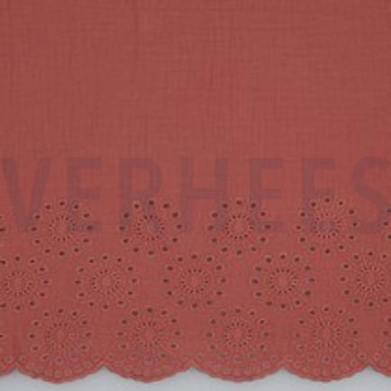 DOUBLE GAUZE ONE-SIDE BORDER BLUSH (thumbnail)