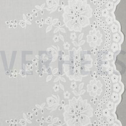 COTTON EMBROIDERY ONE-SIDE BORDER WHITE (thumbnail)