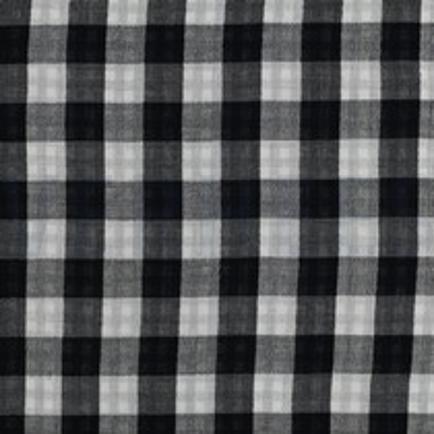 DOUBLE GAZE DE COTON DOUBLE FACE CARREAUX NOIR (thumbnail)
