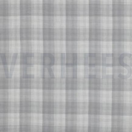 DOUBLE GAZE DE COTON DOUBLE FACE CARREAUX GRIS (thumbnail)