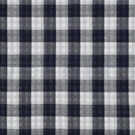 DOUBLE GAZE DE COTON DOUBLE FACE CARREAUX BLEU MARINE (thumbnail)