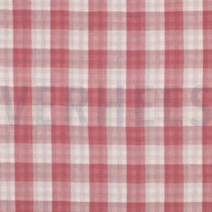 DOUBLE GAZE DE COTON DOUBLE FACE CARREAUX MAUVE (thumbnail)