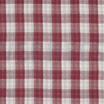 DOUBLE GAZE DE COTON DOUBLE FACE CARREAUX BOIS DE ROSE (thumbnail)