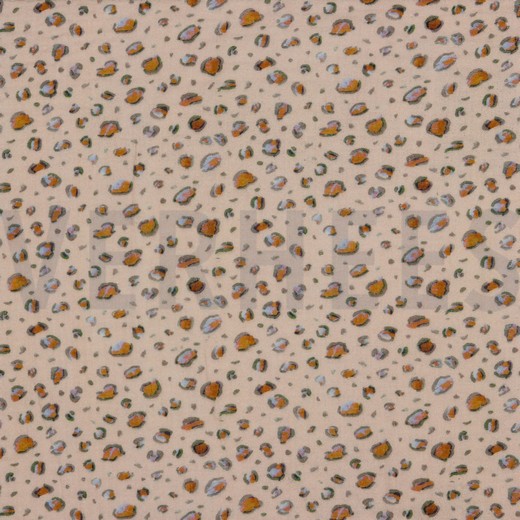 DOUBLE GAZE DE COTON PEAU D’ANIMAL ROSE PÂLE (thumbnail)