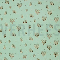 NICKY VELOURS FLOWERS MINT (thumbnail)