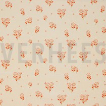 NICKY VELOURS FLOWERS LIGHT SALMON (thumbnail)