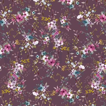 JERSEY DIGITAAL BLOEMEN AUBERGINE (thumbnail)