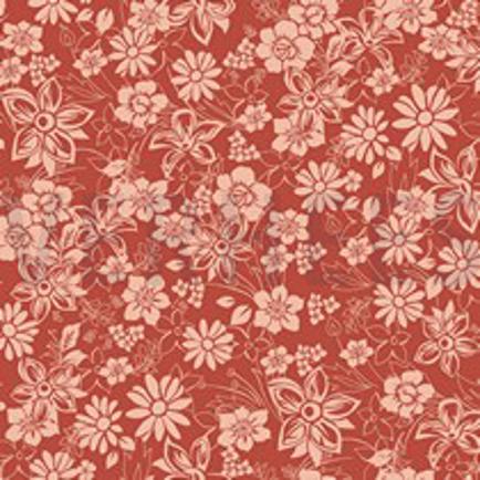 SOFT SWEAT FLEURS ROUGE BRIQUE (thumbnail)