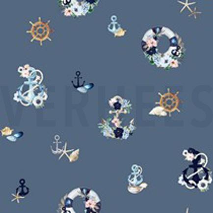 CANVAS DIGITAAL ROMANTISCH NAUTISCH JEANSBLAUW (thumbnail)