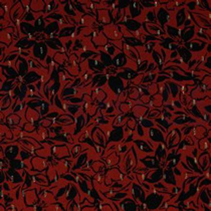 VISCOSE LUREX BLOEMEN TERRACOTTA (thumbnail)