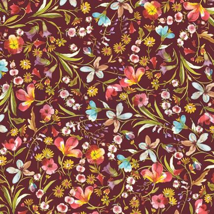 VISCOSE JERSEY DIGITAAL BLOEMEN WIJNROOD (thumbnail)