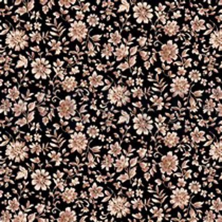 VISCOSE RADIANCE BLOEMEN ZWART (thumbnail)