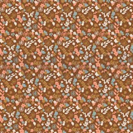 JERSEY GOTS PETITE FLEUR NOISETTE (thumbnail)