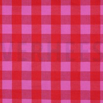 KATOEN GARENGEVERFD RUITEN ROOD (thumbnail)