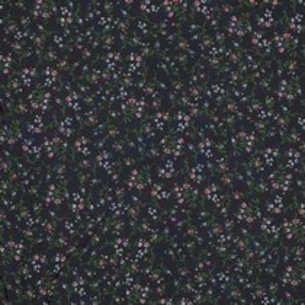 CHIFFON FLEURS BLEU MARINE (thumbnail)
