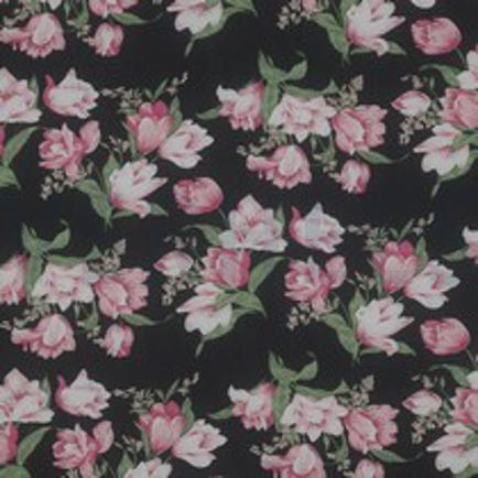 CHIFFON FLEURS ROSE (thumbnail)