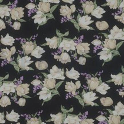 CHIFFON FLEURS NOIR/LAVANDE (thumbnail)