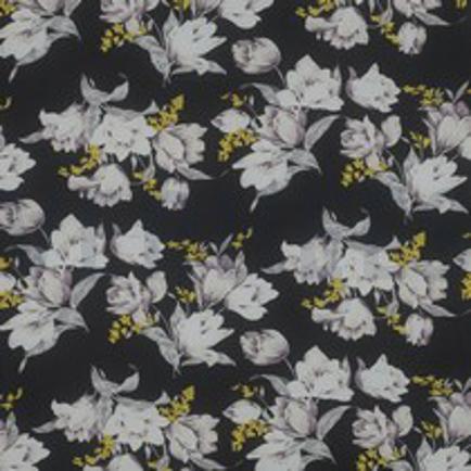 CHIFFON FLEURS NOIR/LILAS CLAIR (thumbnail)
