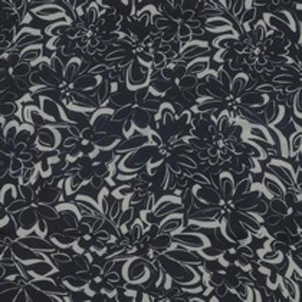 CHIFFON FLEURS BLEU MARINE (thumbnail)