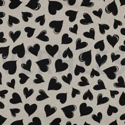 COATED CANVAS LINNENLOOK HARTEN ZWART (thumbnail)