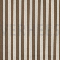 COATED CANVAS LINNENLOOK STREPEN BRUIN (thumbnail)