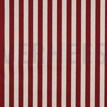 BESCHICHTETE CANVAS LEINENOPTIK STREIFEN ROT (thumbnail)