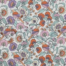 BESCHICHTETE BAUMWOLLE BLUMEN WEISS (thumbnail)