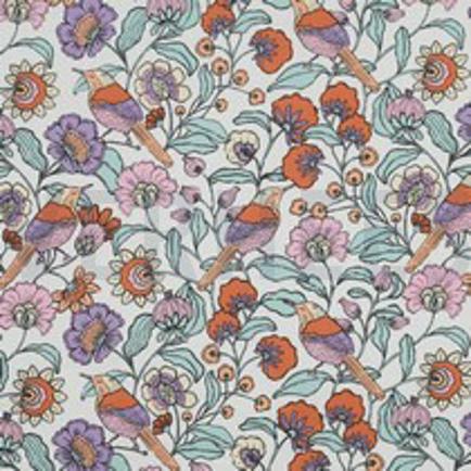 BESCHICHTETE BAUMWOLLE BLUMEN WEISS (thumbnail)