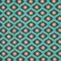 BESCHICHTETE BAUMWOLLE BLUMEN GRÜN (thumbnail)