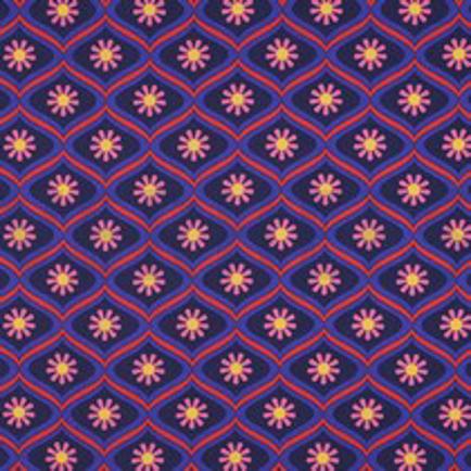 COATED KATOEN BLOEMEN MARINEBLAUW (thumbnail)