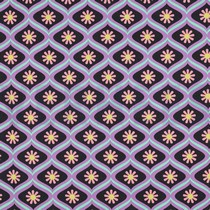 BESCHICHTETE BAUMWOLLE BLUMEN SCHWARZ (thumbnail)