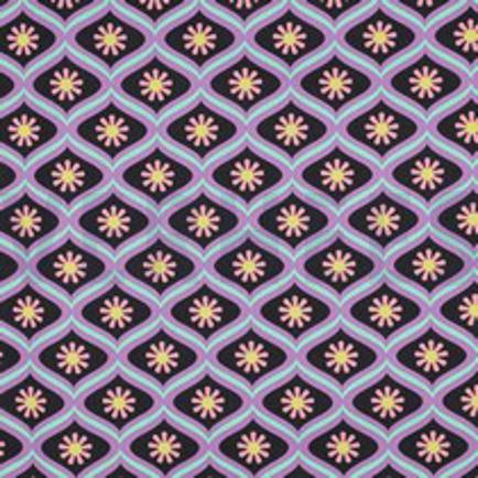 COATED KATOEN BLOEMEN ZWART (thumbnail)
