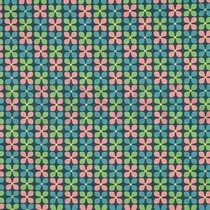 BESCHICHTETE BAUMWOLLE BLUMEN GRÜN (thumbnail)