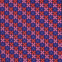 BESCHICHTETE BAUMWOLLE BLUMEN MARINEBLAU (thumbnail)