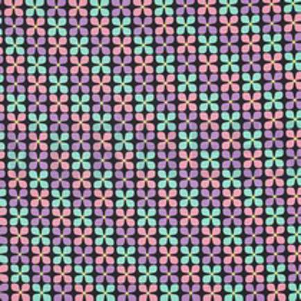 COATED KATOEN BLOEMEN ZWART (thumbnail)