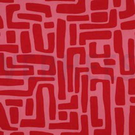 COATED COTTON ABSTRACT RED (thumbnail)
