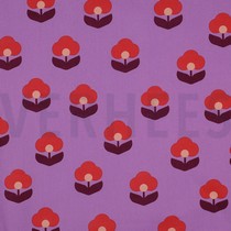COATED KATOEN RETRO BLOEMEN LAVENDEL (thumbnail)
