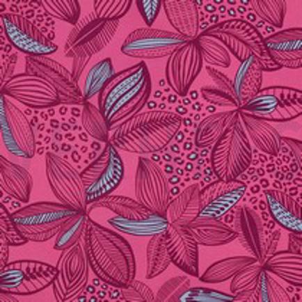 COATED COTTON LEAVES PINK (thumbnail)