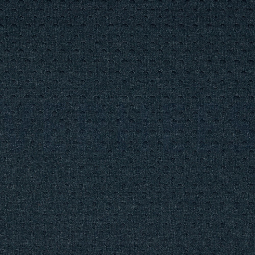 EMBOSSED FRENCH TERRY INDIGO GEMÊLEERD