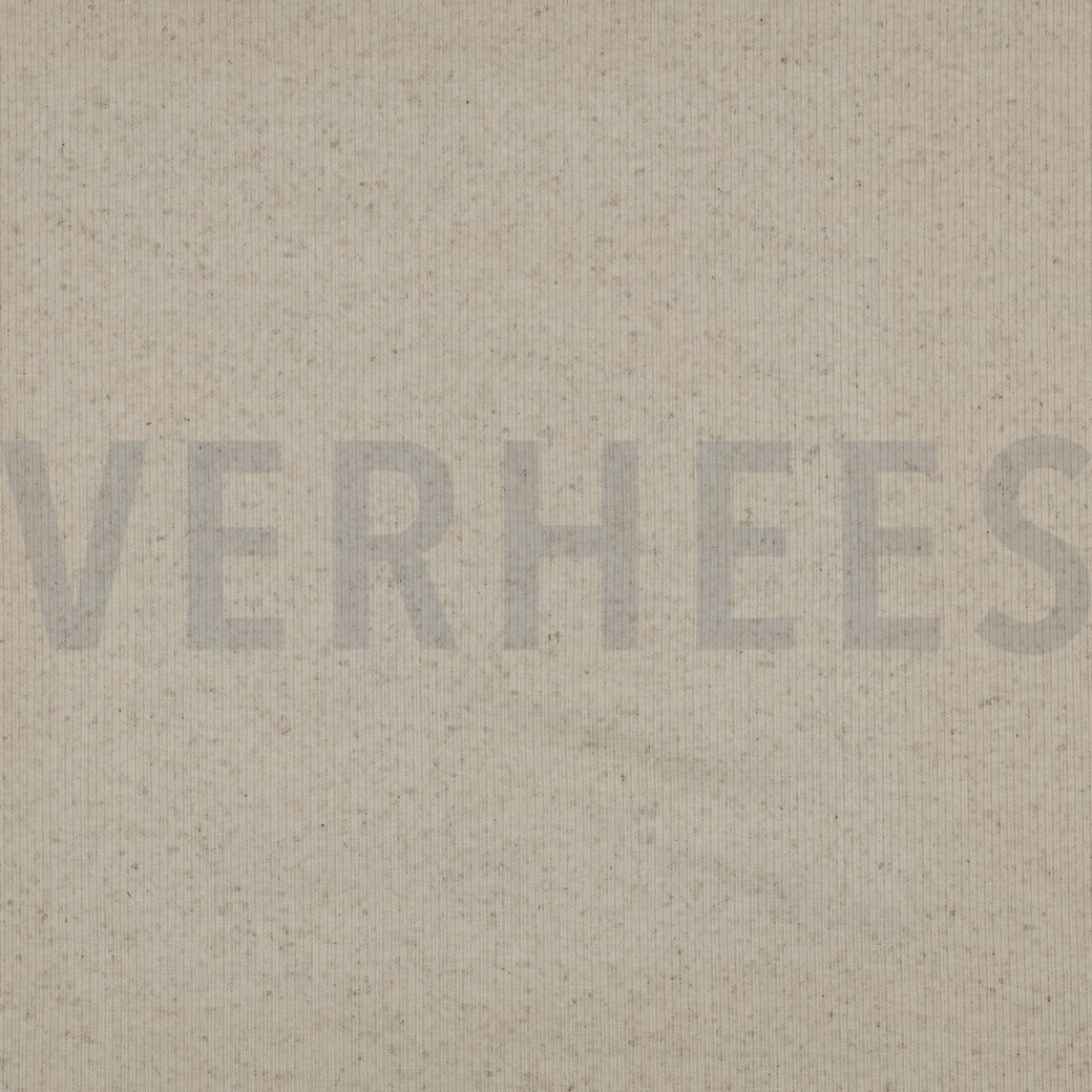 KATOENEN LINNEN RIB JERSEY NATUREL