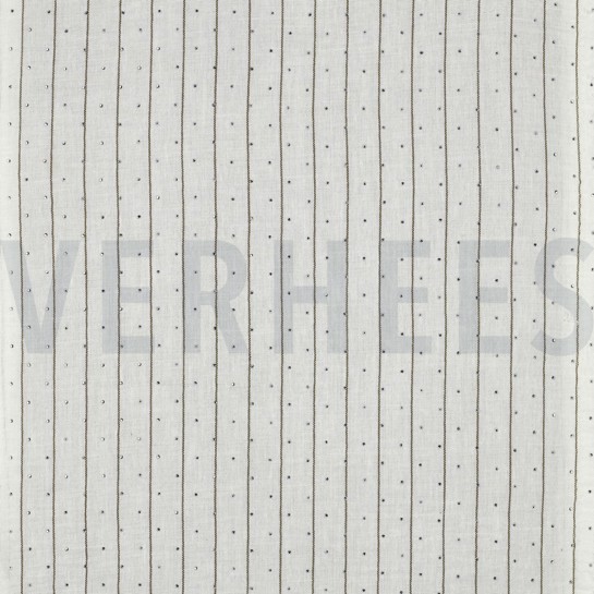 LINEN LOOK YARN DYED STUDS ECRU #7